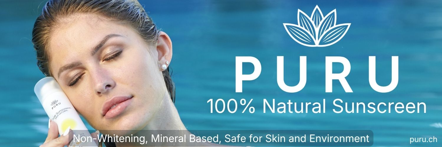 PURU 100% Natural Sunscreen — Non-Whitening, Mineral Based, Safe for Skin and Environment