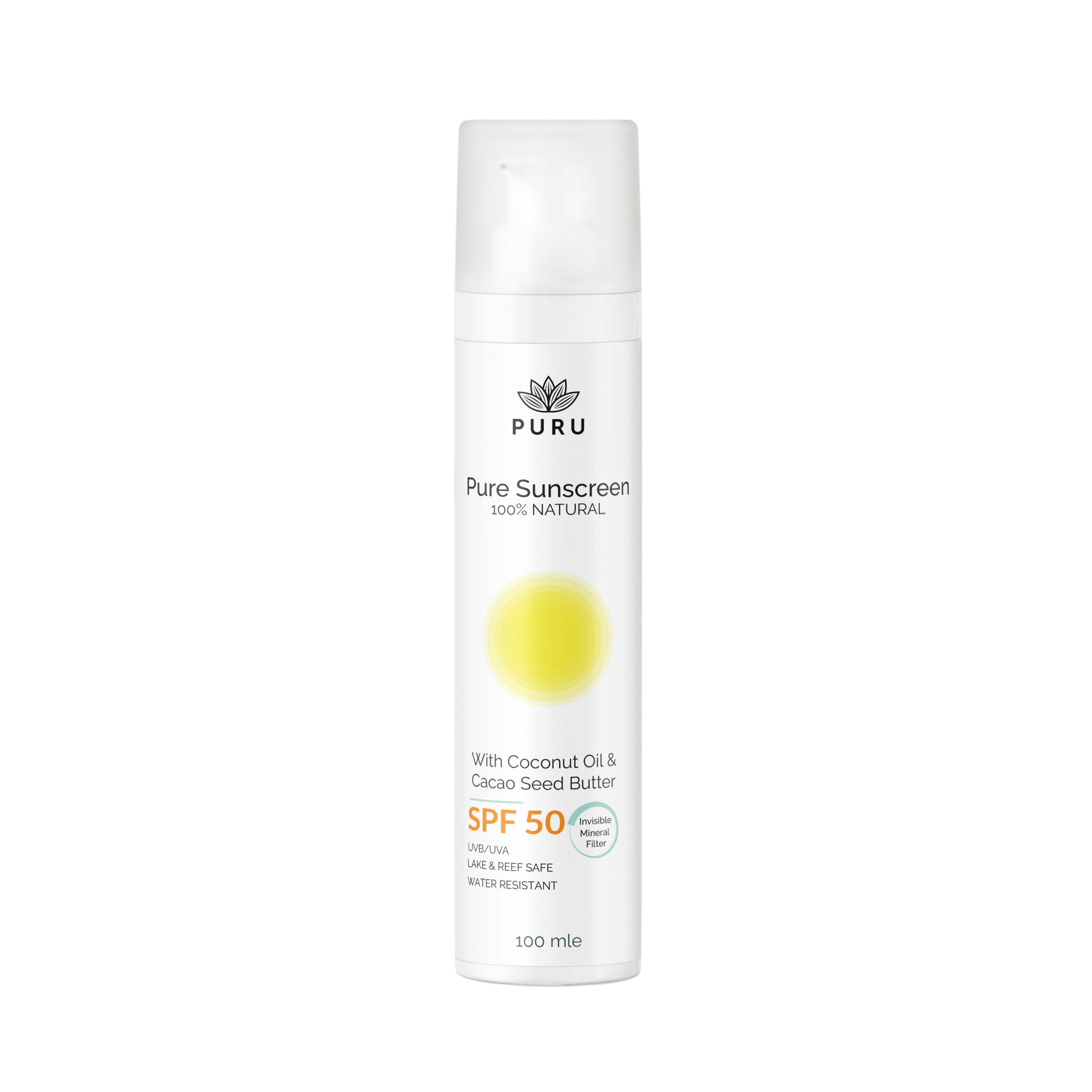 PURU SPF 50 100% Natural Sunscreen